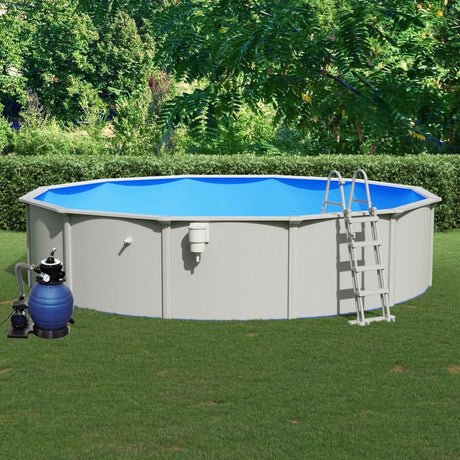 Pool mit Sandfilterpumpe und Leiter 550x120 cm - Place-X Shop