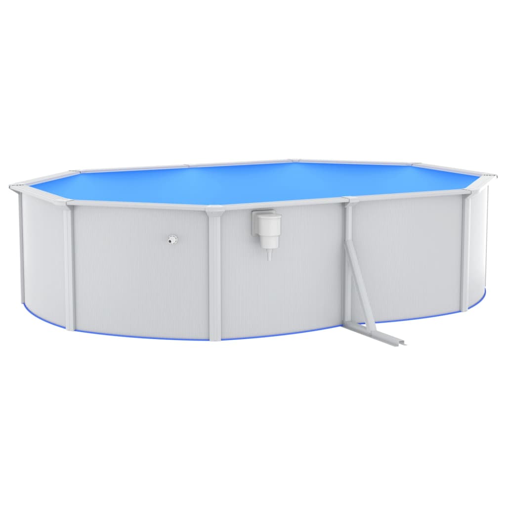 Pool mit Sandfilterpumpe und Leiter 490x360x120 cm - Place-X Shop