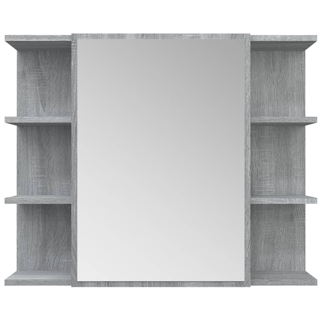 Bad-Spiegelschrank Grau Sonoma 80x20,5x64 cm Holzwerkstoff - Place-X Shop