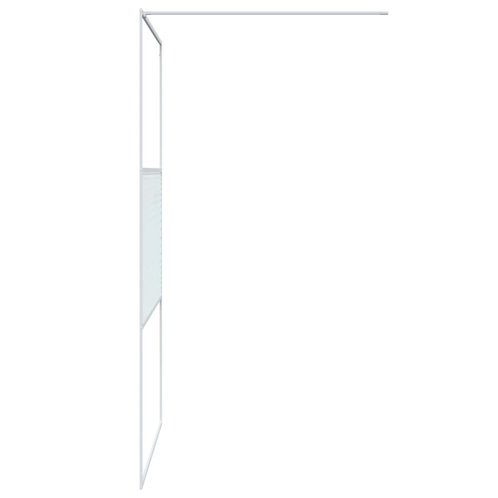 Duschwand für Begehbare Dusche Weiß 115x195 cm ESG-Klarglas - Place-X Shop