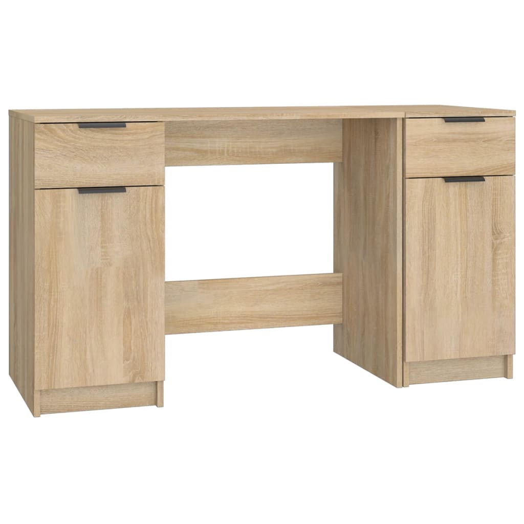 Schreibtisch mit Beistellschrank Sonoma-Eiche Holzwerkstoff - Place-X Shop