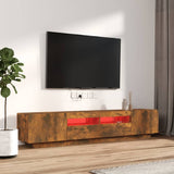 2-tlg. TV-Schrank-Set LED-Leuchten Räuchereiche Holzwerkstoff - Xcelerate Your Shopping - Place-X Shop