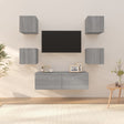 TV-Wandschrank-Set Grau Sonoma Holzwerkstoff - Xcelerate Your Shopping - Place-X Shop