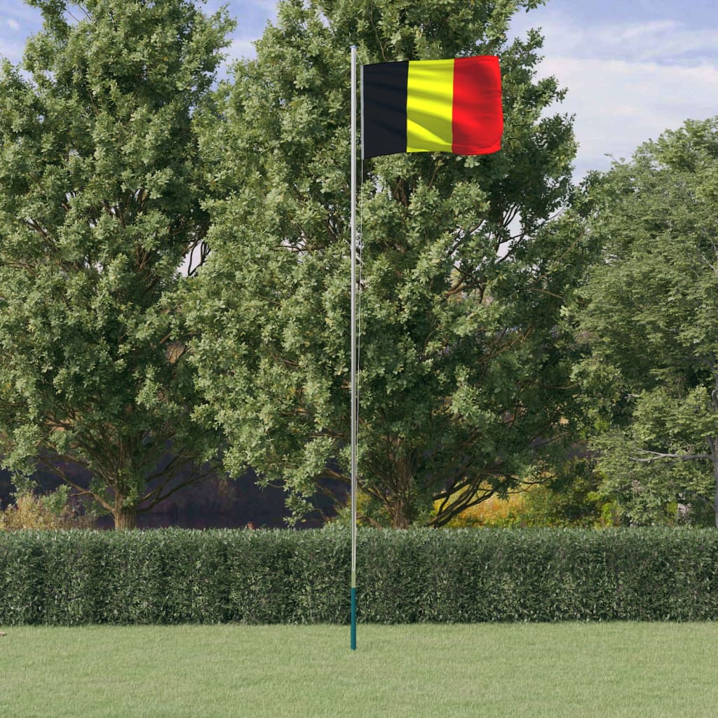 Belgische Flagge mit Mast 6,23 m Aluminium - Xcelerate Your Shopping - Place-X Shop
