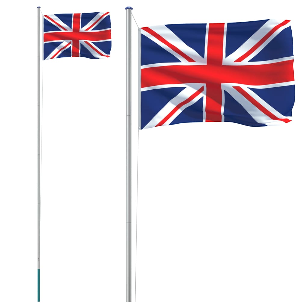 Flagge Großbritanniens mit Mast 6,23 m Aluminium - Xcelerate Your Shopping - Place-X Shop