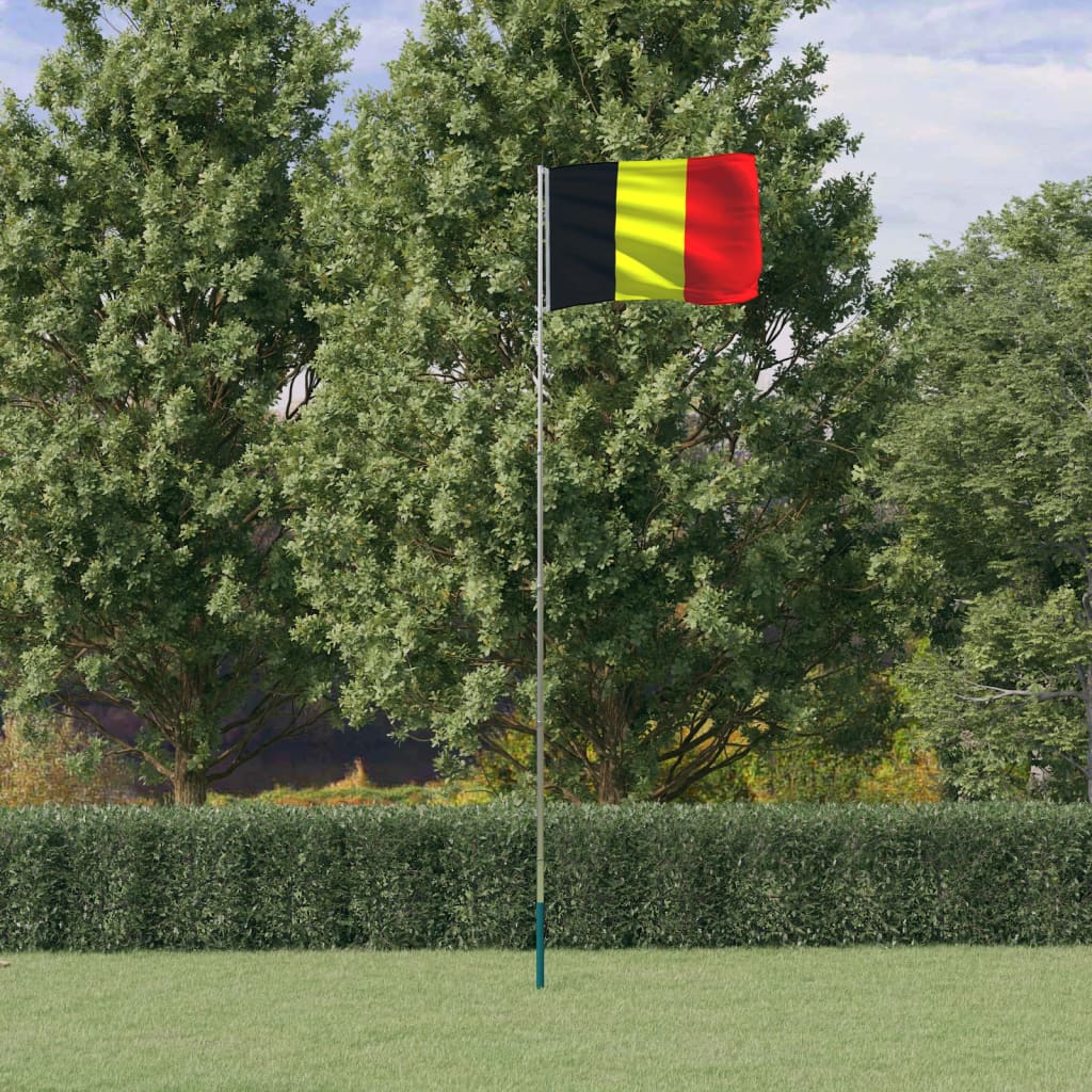 Flagge Belgiens mit Mast 5,55 m Aluminium - Xcelerate Your Shopping - Place-X Shop