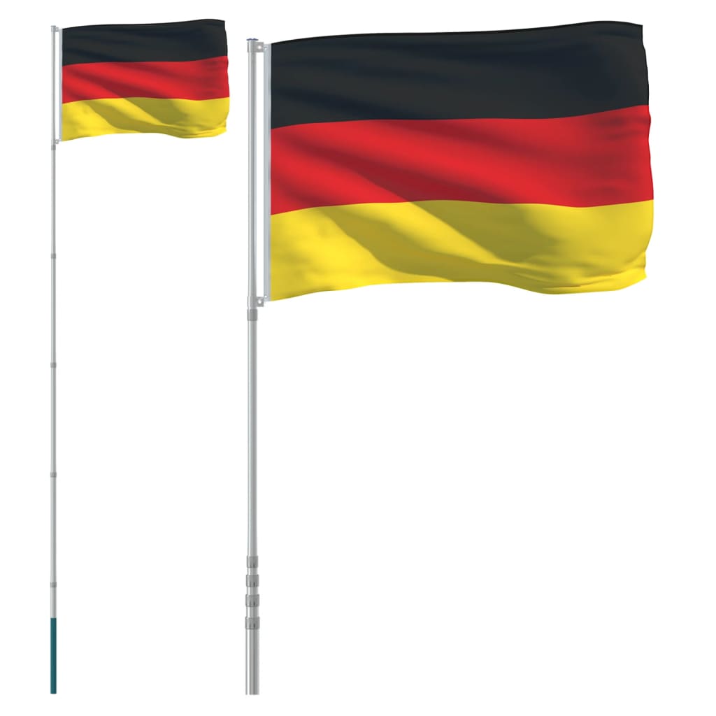 Flagge Deutschlands mit Mast 5,55 m Aluminium - Xcelerate Your Shopping - Place-X Shop
